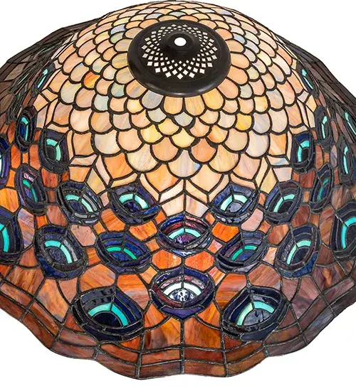 The Tiffany Peacock Feather by Meyda Lighting - Image 4