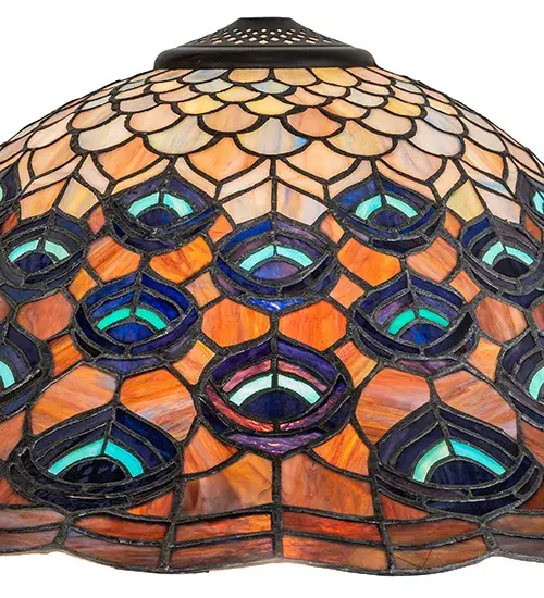 The Tiffany Peacock Feather by Meyda Lighting - Image 5