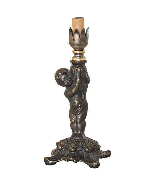 9" High Cherub With Urn Accent Lamp Base