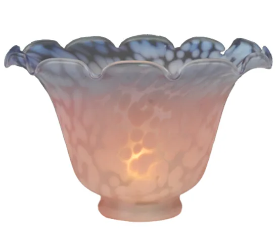 6" Wide Fluted Bell Pink and Blue Shade