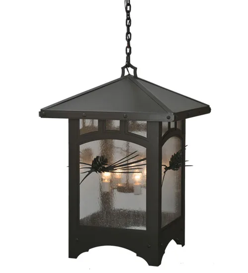 Lone Pine Four Light Pendant in Timeless Bronze