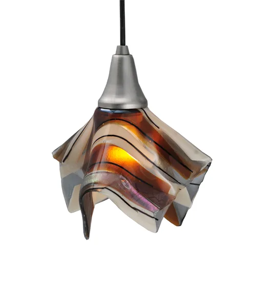 Handkerchief One Light Mini Pendant in Brushed Nickel