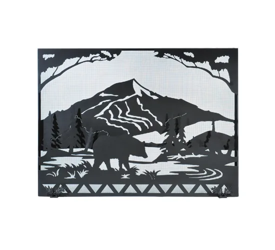 49" Wide X 36" High Bear Creek Fireplace Screen