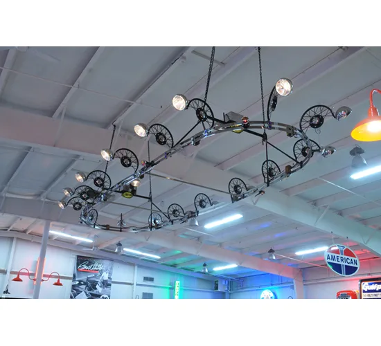 300" Long Antique Bumper 26 Light Oblong Chandelier