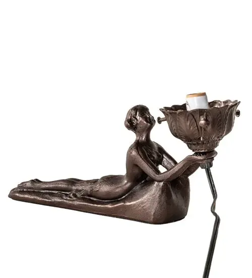 Every Meyda Tiffany item is a unique handcrafted work of art. Natural variations in the wide array of materials that we use to create each Meyda product make every item a masterpiece of its own. Photographs are a general representation of the product. Colors and designs will vary. Collection: Lady Finish: Mahogany Bronze Width: 3.50" Height: 5.50" Length: 11.00" Weight: 3.00 lb Number of Bulbs: 1 Maximum Wattage: 40.00 W Bulb Type: BA10 Bulb Base: E12 Material: Zinc Country of Origin: CHINA Safety Rating: Dry