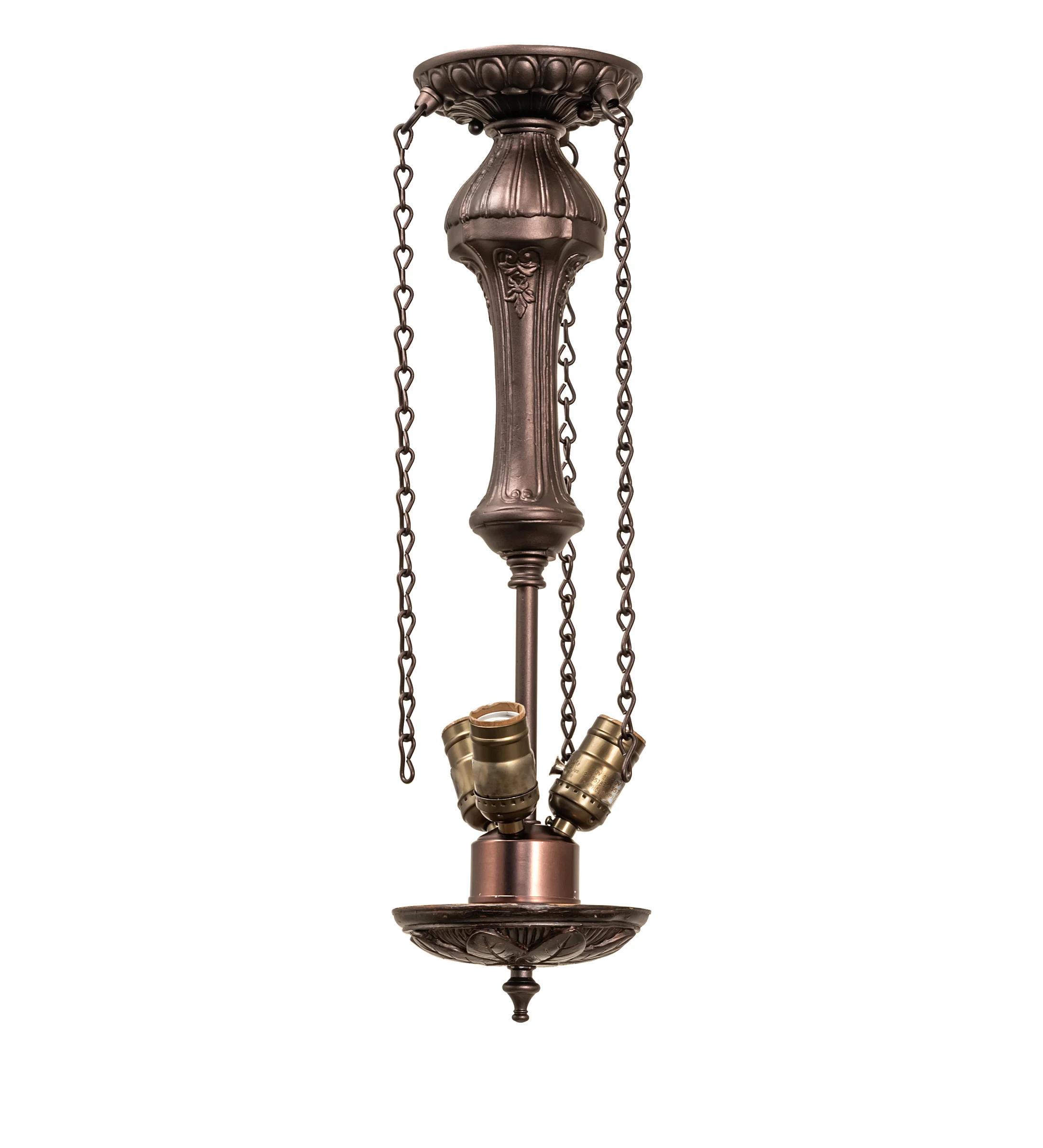 21" High Victorian 3 Light Semi-Flushmount Hardware