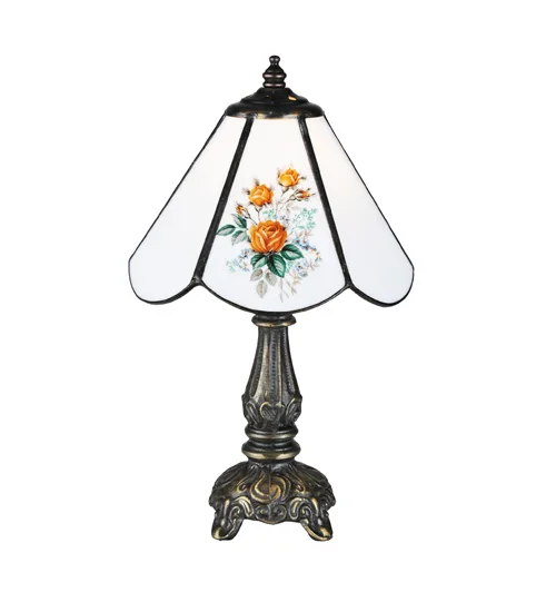 11.5"H Rose Bouquet Mini Lamp