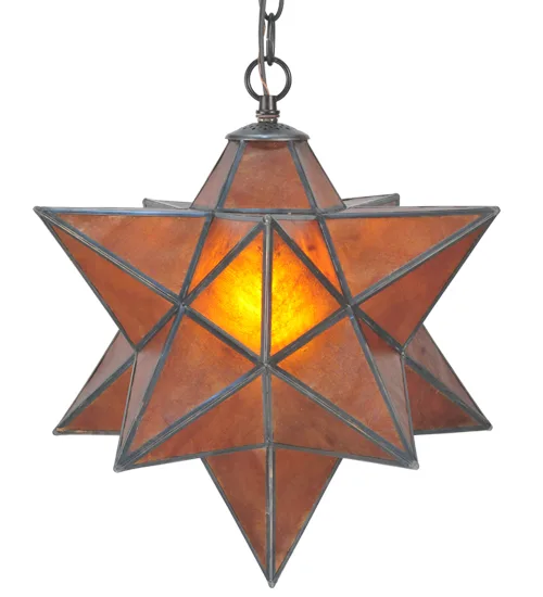 14" Wide Moravian Star Pendant