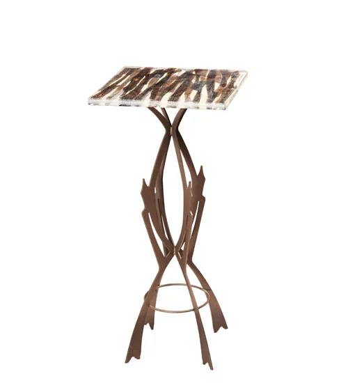 20" Square X 43" High Marina Fused Glass Table