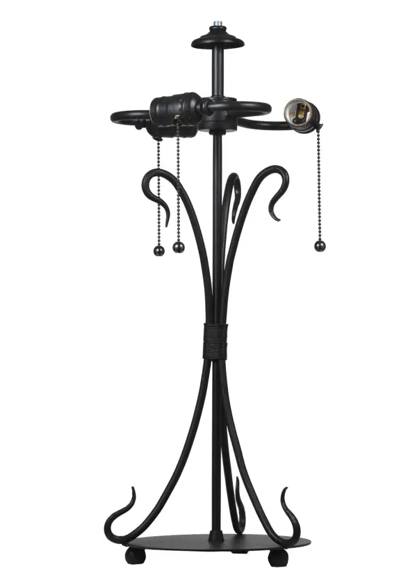 Every Meyda Tiffany item is a unique handcrafted work of art. Natural variations in the wide array of materials that we use to create each Meyda product make every item a masterpiece of its own. Photographs are a general representation of the product. Colors and designs will vary. Collection: Wrought Iron Finish: Textured Black Glass: Black Glass Notes: Custom Crafted In Yorkville, New York Please Allow 50 Days Width: 10.00" Height: 19.00" Length: 10.00" Weight: 25.00 lb Extension from Wall: 16.00" Number of Bulbs: 3 Maximum Wattage: 60.00 W Bulb Type: A19 Bulb Base: E26 Material: Steel Country of Origin: USA Safety Listing: Dry Safety Rating: Dry