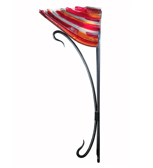 18"W Lava Fused Glass Wall Sconce - Image 6
