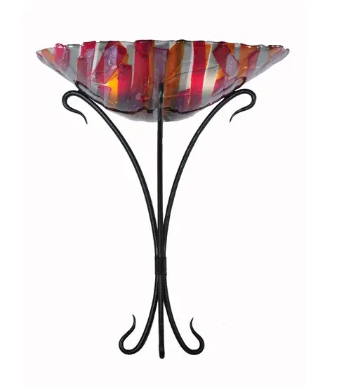 18"W Lava Fused Glass Wall Sconce - Image 7