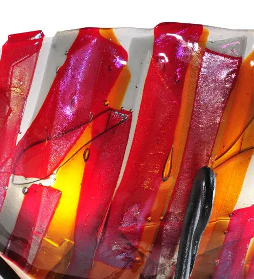 18"W Lava Fused Glass Wall Sconce - Image 10