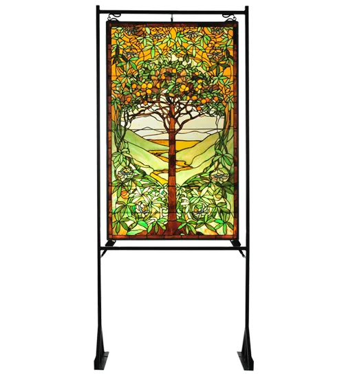 34"W X 78"H Tiffany Tree of Life 3 LT Lighted Display