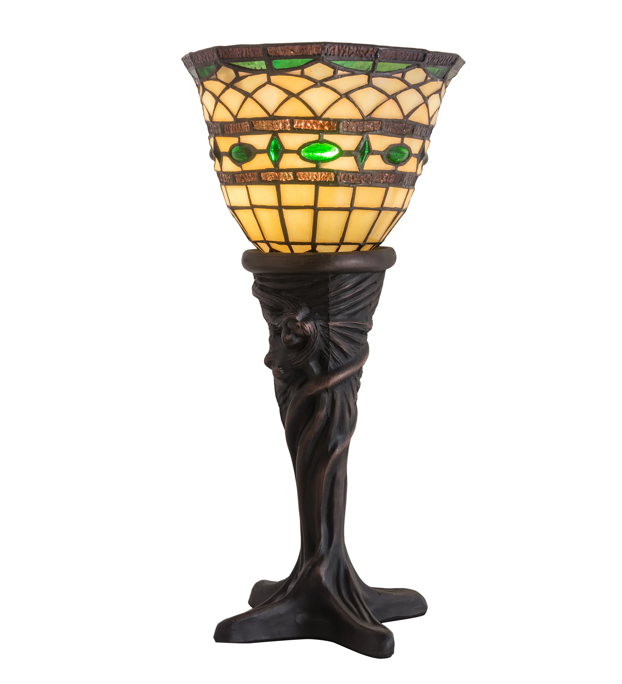Tiffany Roman One Light Mini Lamp in Mahogany Bronze