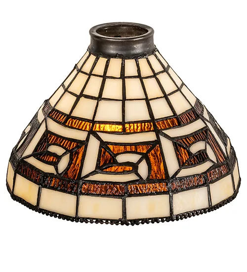 8" Wide Greek Key Shade
