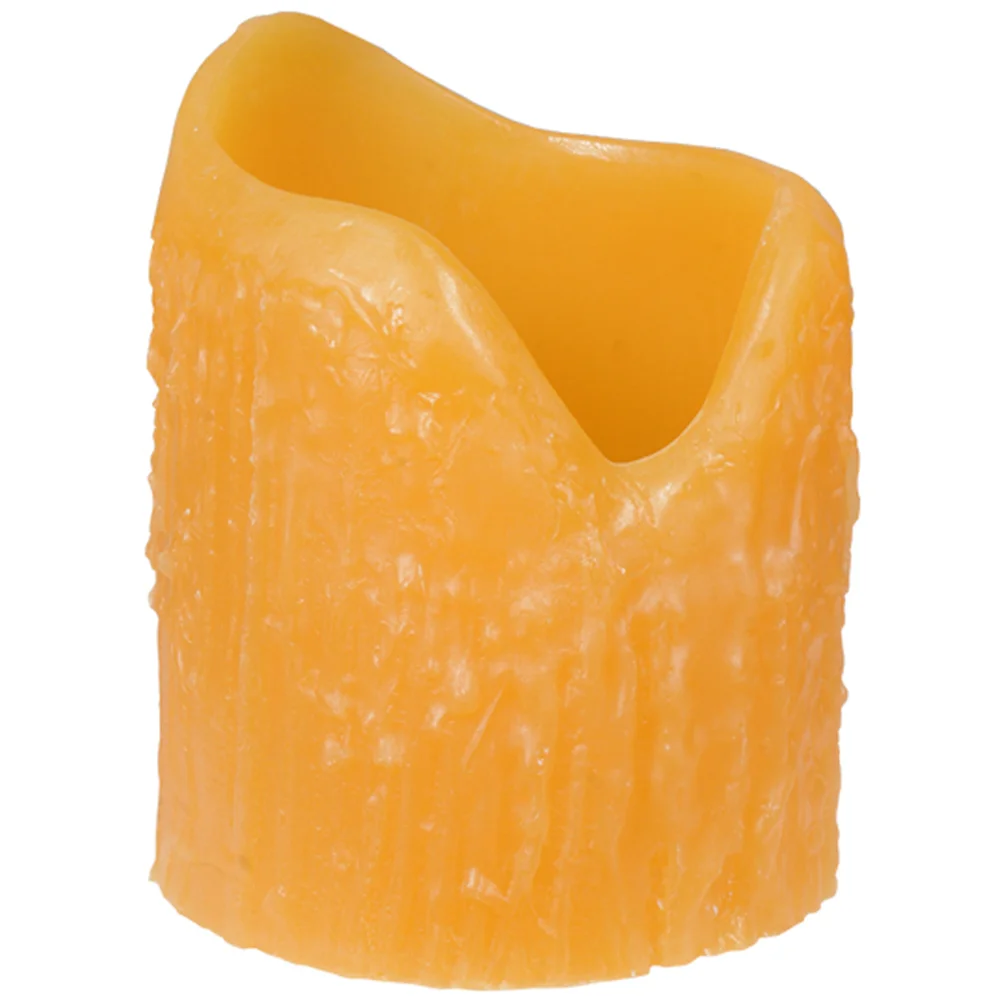 4"W X 5"H Poly Resin Honey Amber Uneven Top Candle Cover