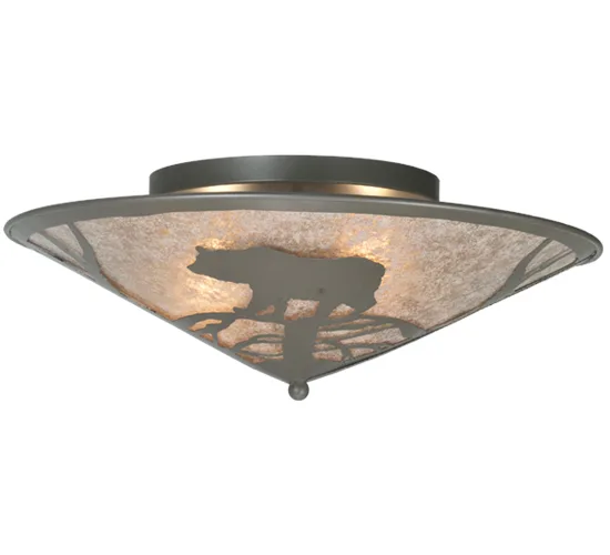 22" Wide Bear on the Loose Flushmount