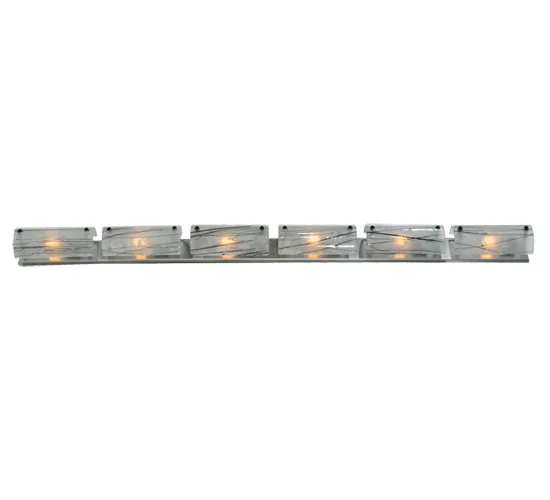 73"W Metro Fusion Branches 6 LT Glass Vanity Light