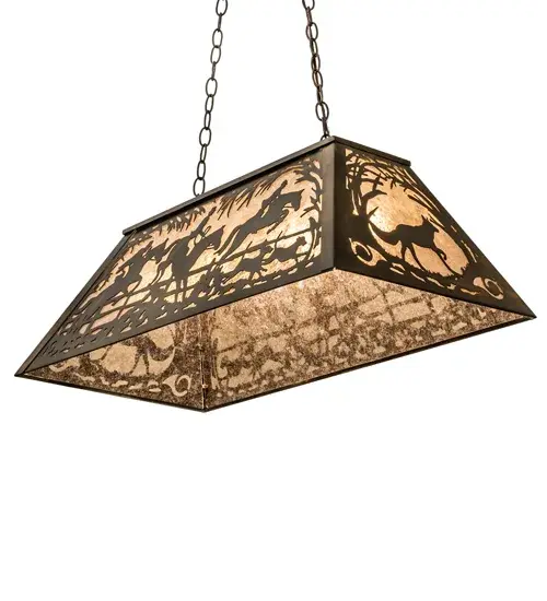33" Long Fox Hunt Oblong Pendant - Image 6