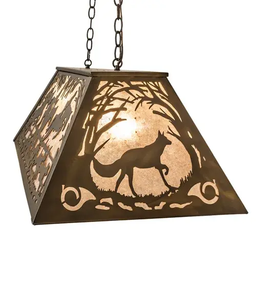 33" Long Fox Hunt Oblong Pendant - Image 7