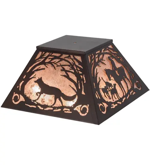 17"Sq Fox Hunt Shade - Image 1