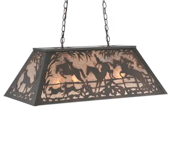 33" Long Fox Hunt Oblong Pendant - Image 2