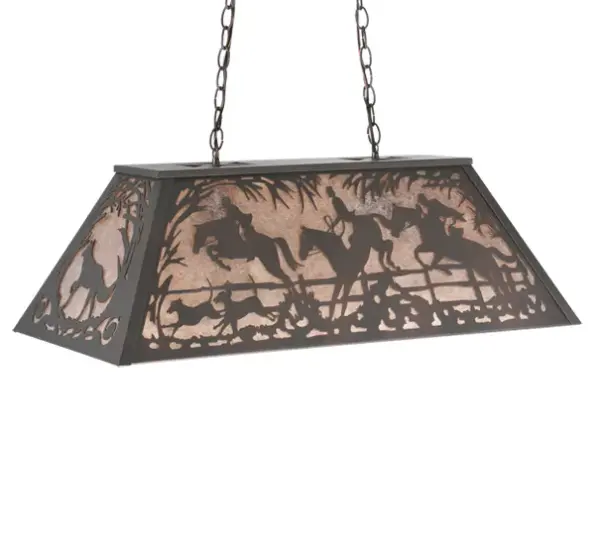 33" Long Fox Hunt Oblong Pendant - Image 3