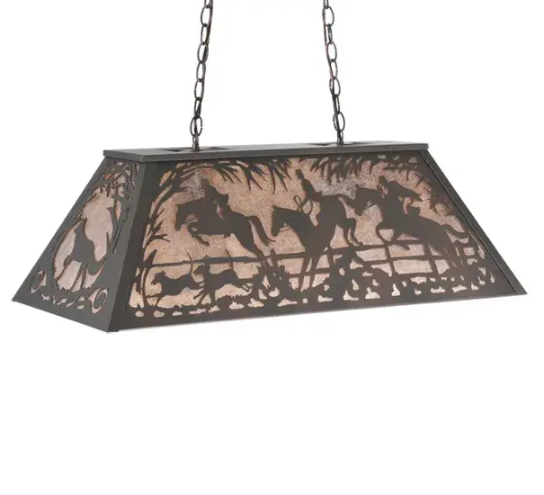 33" Long Fox Hunt Oblong Pendant - Image 3