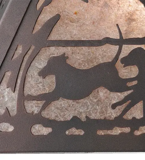 33" Long Fox Hunt Oblong Pendant - Image 8