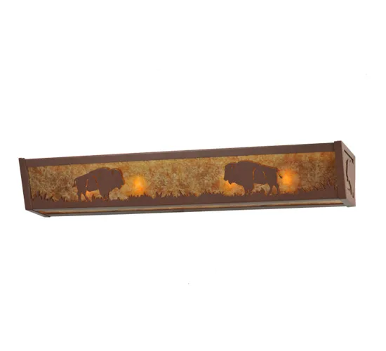 Buffalo Four Light Vanity in Rust
