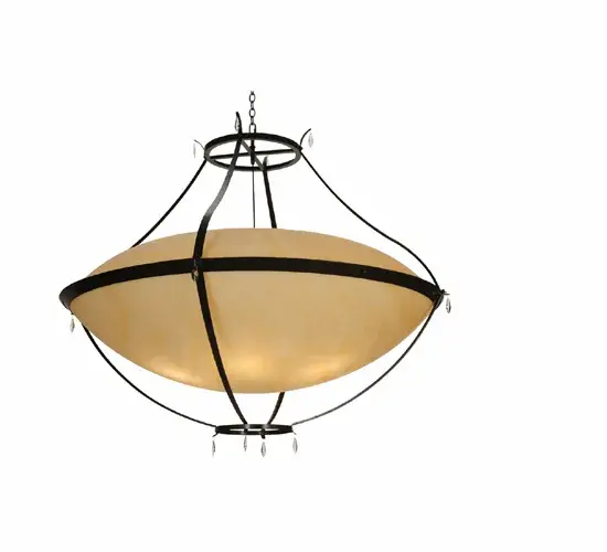 Bring a clean; understated transitional look into your home with the Modesto inverted pendant. The elegant shade is handcrafted of a Sahara Taupe Idalight and complemented with Timeless Bronze finished hardware to blend with nearly any interior decor. Handcrafted in the USA by our artisans at the foothills of the Adirondack Mountains in Upstate New York; the fixture is offered in custom styles; colors and sizes are available. Energy efficient lamping options are available. UL and cUL listed for dry and damp locations. - alternate view