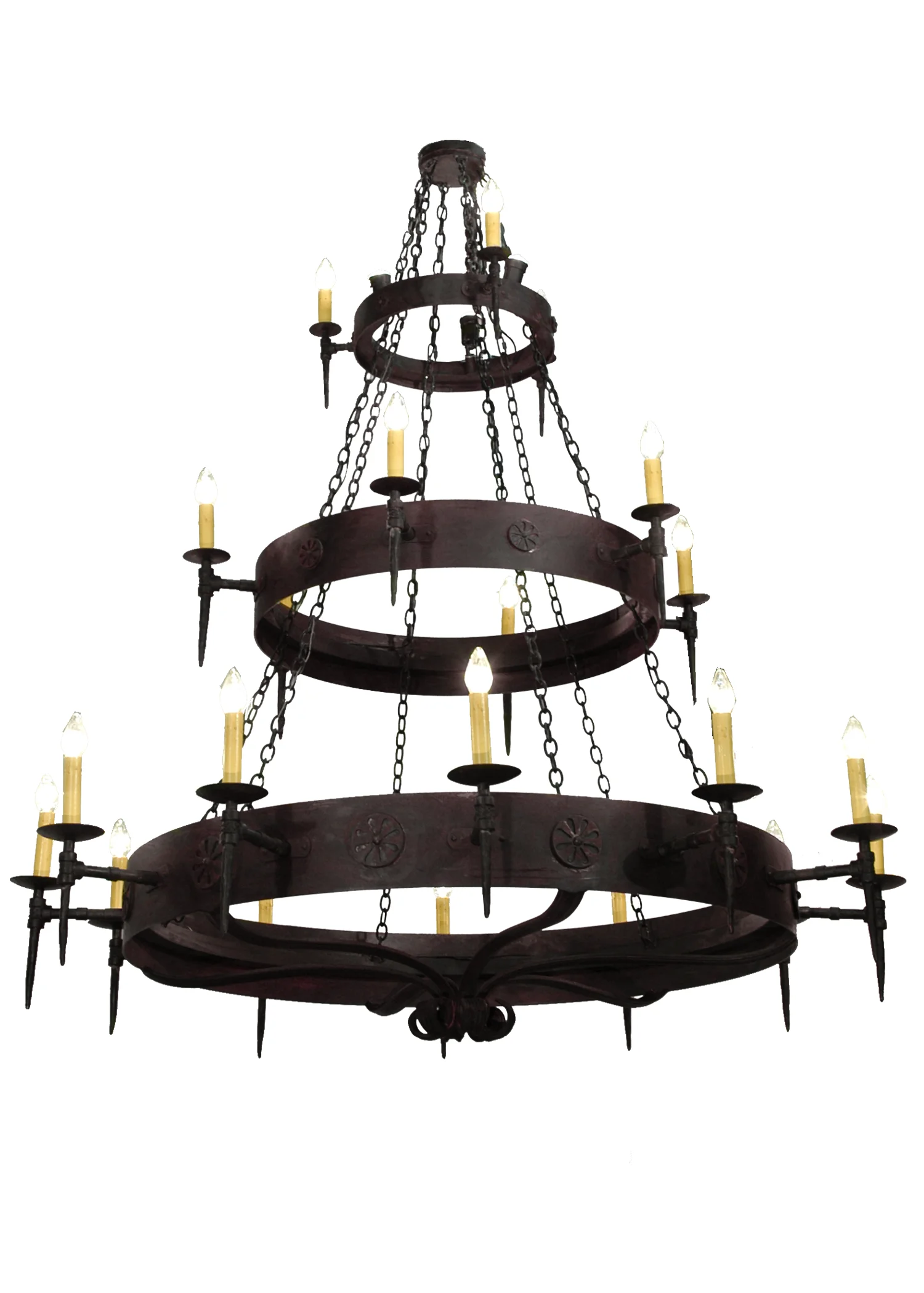 Warwick 21 Light Chandelier in Dark Roast