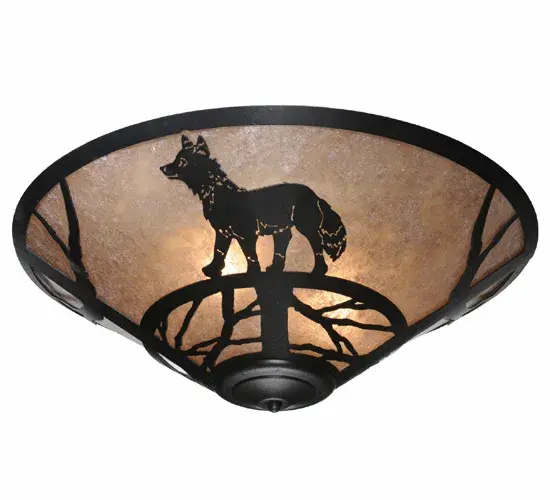 22"W Fox on the Loose Flushmount - Image 3