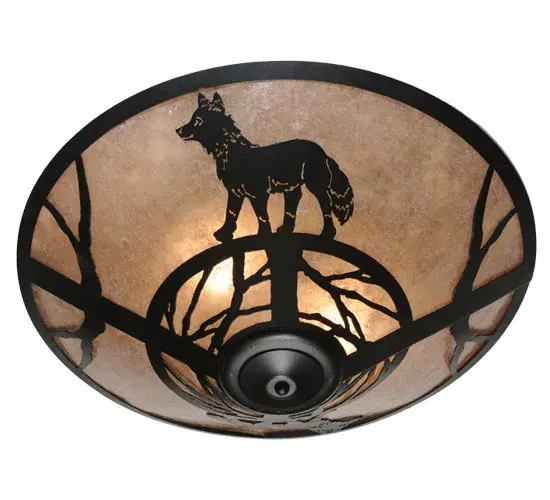 22"W Fox on the Loose Flushmount - Image 4