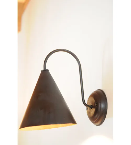 Cone Wall Sconce in Wrought Iron