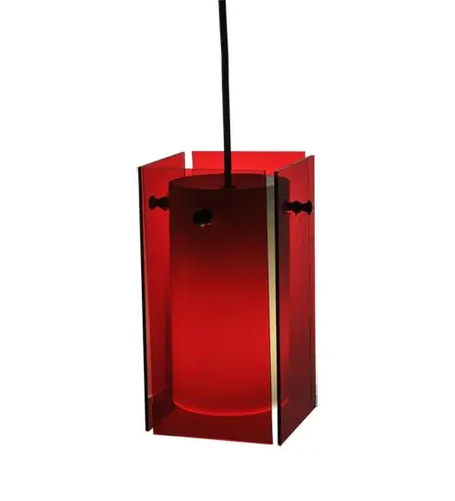 Every Meyda Tiffany item is a unique handcrafted work of art. Natural variations in the wide array of materials that we use to create each Meyda product make every item a masterpiece of its own. Photographs are a general representation of the product. Colors and designs will vary. Collection: Metro Finish: Textured Black Glass: Red White Acrylic Cylinder Notes: Custom Crafted In Yorkville, New York Please Allow 50 Days Width: 6.00" Height: 15.00" Length: 5.00" Weight: 8.00 lb Number of Bulbs: 1 Maximum Wattage: 60.00 W Bulb Type: T10 Bulb Base: E26 Material: Steel Country of Origin: USA Safety Listing: Damp Safety Rating: Damp - alternate view