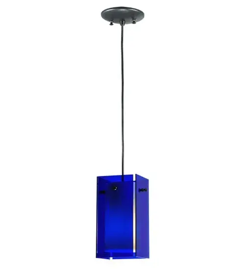 Invite architectural lighting into your home with this stunning Mini Pendant. Rendering a stunning geometric look; Meyda Lighting presents a structural cube-like design featuring four panels of Blue Art Glass surrounding a Statuario Idalight diffuser. The overall height ranges from 15 to 75 inches as the suspension cord can be adjusted. To create a dramatic design statement; install these mini pendants in multiples to illuminate bars; islands; counters; and tables. The Metro Blue Quadrato Mini Pendant is included in our American-made; American-designed; handcrafted Contemporary Collection and manufactured in Yorkville; New York. The pendant is UL and cUL listed for dry and damp locations.