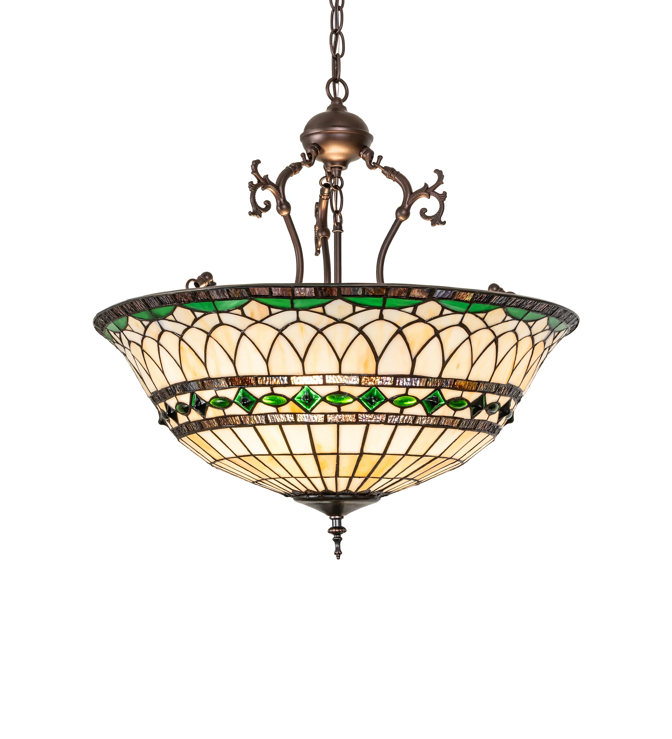 24" Wide Tiffany Roman Inverted Pendant