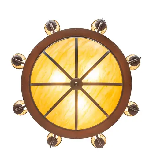 54" Wide Walden Pine 2 Tier Chandelier - Image 7