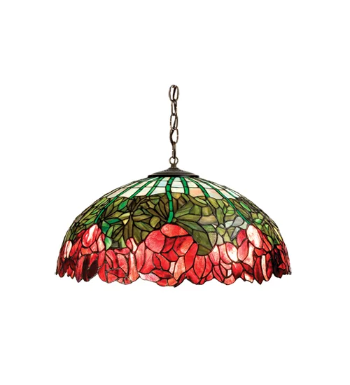 22" Wide Tiffany Cabbage Rose Pendant