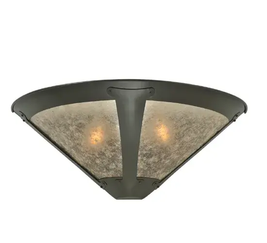 Created in the tradition of American master craftsmen; this uniquely designed wall sconce features a stunning Silver Mica lens that is embraced with a Timeless Bronze finished frame. The wall fixture is ideal for illuminating hallways; entryways; and other spaces in residential and hospitality settings. The Sutter Wall Sconce is included in our American-made; American-designed handcrafted Arts & Crafts Lighting Collection. The fixture is UL and cUL listed for dry and damp locations. - alternate view