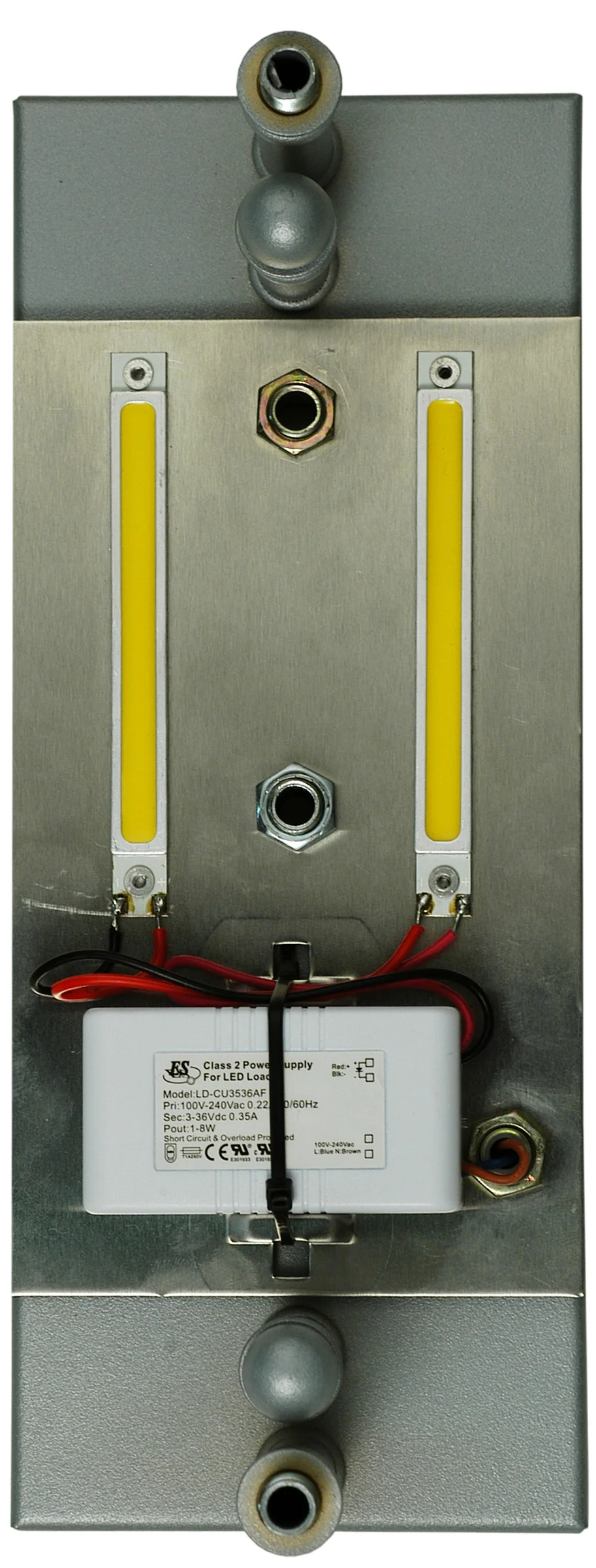 Metro LED Backplate in Nickel
