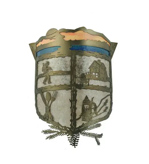 15" Wide Lake Clear Lodge Wall Sconce - Image 3