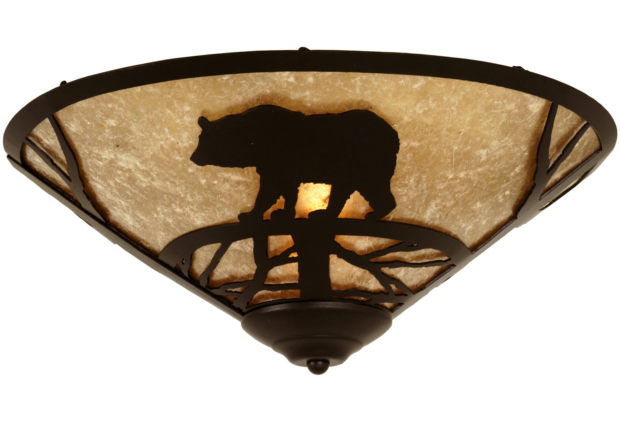 17" Wide Bear on the Loose Flushmount