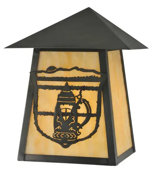 9" Wide Lake Clear Lodge Stein Wall Sconce - Image 1