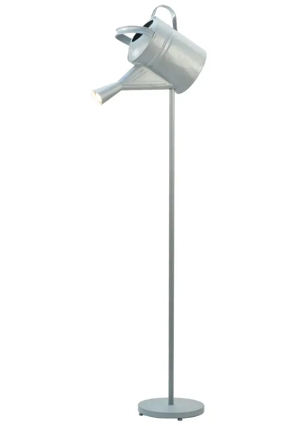 This Watering Can Floor Lamp features a customer-supplied Watering Can that crowns a unique personalized floor base. The floor lamp projects illumination through a Gray lens attached to the spout. The Watering Can Floor Lamp is included in our American-made, American-designed, handcrafted Personalized Lighting Collection and manufactured in Yorkville, New York. UL and cUL listed for dry and damp locations. Take any water can or other personal item, and Meyda will transform it into an everlasting personalized fixture of light. Contact us for more information on custom lighting fixtures and lamps. You can also create custom lighting with beer bottles, mason jars, milk bottles, and other glass containers and vessels by contacting us! Collection: Watering Can Finish: Grey Glass: Grey Notes: Custom Crafted In Yorkville, New York Please Allow 30 Days Width: 20.00" Height: 72.00" Length: 9.00" Weight: 18.00 lb Number of Bulbs: 1 Maximum Wattage: 50.00 W Bulb Type: MR16 Bulb Base: E26 Country of Origin: USA Safety Rating: Damp