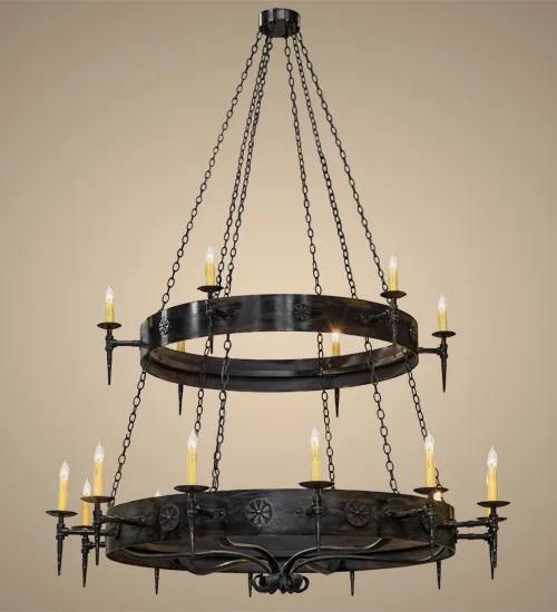 72"W Warwick 18 LT Two Tier Chandelier