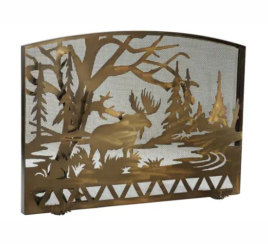50"W X 35.5"H Moose Creek Arched Fireplace Screen - Image 1