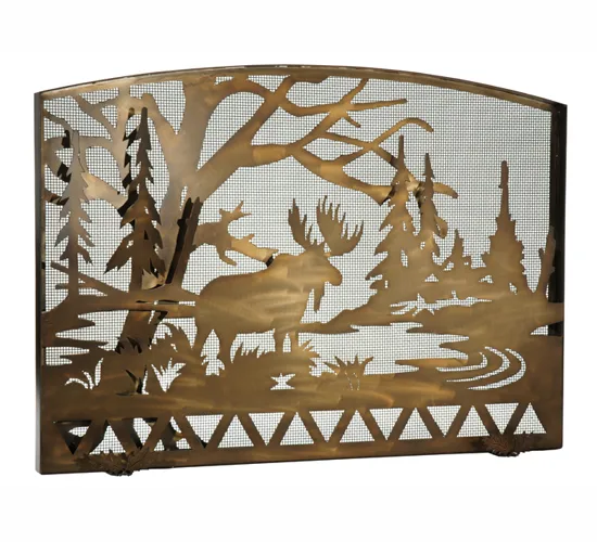 60" Wide X 40" High Moose Creek Arched Fireplace Screen